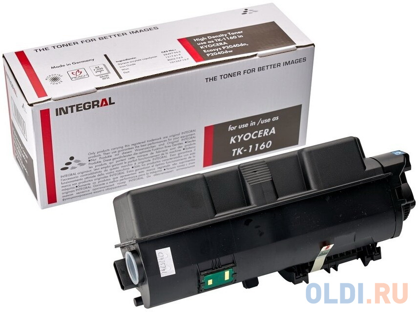 

Картридж Integral TK-1160 для Kyocera-Mita M2040dn M2540dn M2640idw P2040dn P2040dw P2235dn P2235dw черный 7200стр