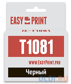 Картридж EasyPrint IE-T1081 C13T0921 T1081 для Epson Stylus C91 CX4300 TX106 TX117 черный картридж 2 ic et0922 c13t09224a для epson st c91 cx4300 tx106 tx117 голубой