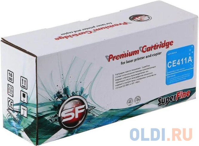 

Картридж HP CE411A CLJ Pro 300/400 2.6K cyan SuperFine, Голубой
