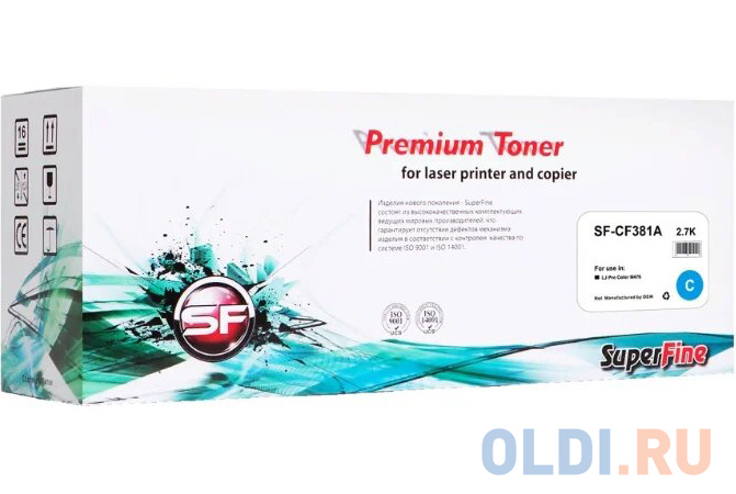 

Картридж HP CF381A LJ Pro Color M476 2.7K Cyan SuperFine, Голубой