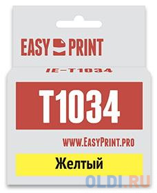 Картридж EasyPrint IE-T1034 для Epson Stylus TX550W/Office T30/T40/T1100/TX510FN/600FW, желтый, с чипом картридж easyprint ie t1033 для epson stylus tx550w office t30 t40 t1100 tx510fn 600fw пурпурный с чипом