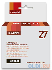 Картридж EasyPrint IH-8727 №27 для HP Deskjet 3320/3420/3520/3650/5650/5850/PSC 1210/1315/Officejet 4215/4315/5610/5615/6110, черный