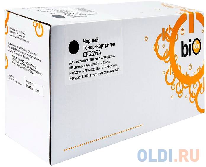 Картридж Bion CF226A 3100стр Черный фото