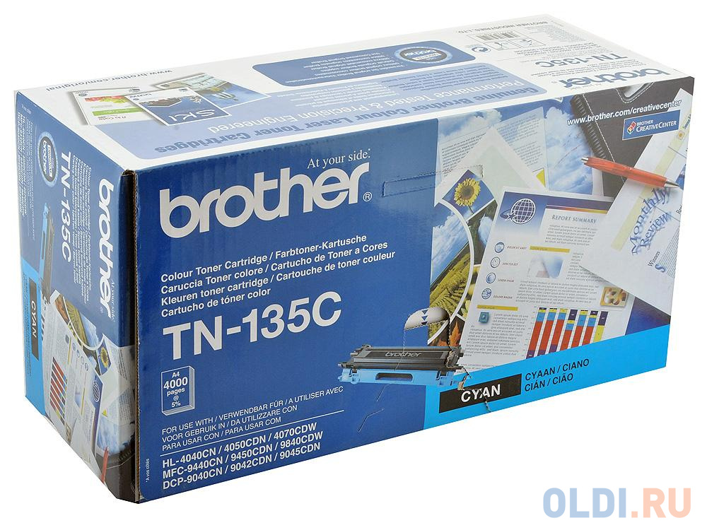 Картридж Brother TN-135C 5000стр Голубой картридж nv print nv cf411x 5000стр голубой