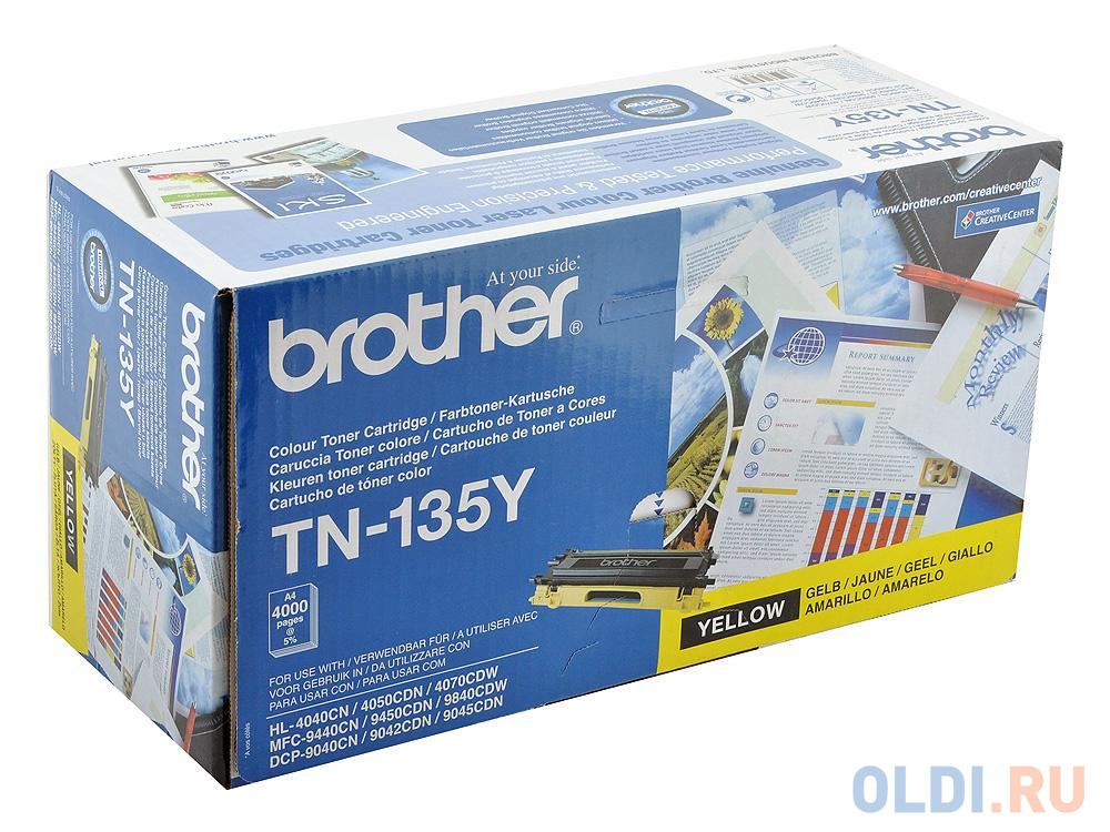 Картридж Brother TN-135Y 5000стр Желтый