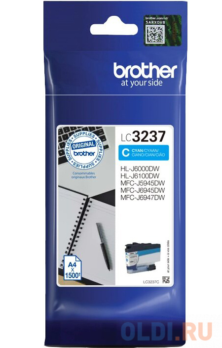 

Картридж BROTHER LC3237C синий