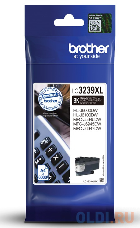 

Картридж Brother LC3239XLBK 5000стр Черный