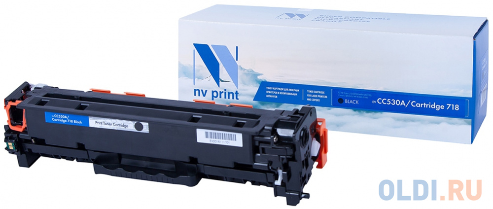 Картридж лазерный NV PRINT (NV-718BK) для CANON LBP7200Cdn/MF8330Cdn/8350Cdn, черный, ресурс 3400 стр., NV-CC530A/718Bk