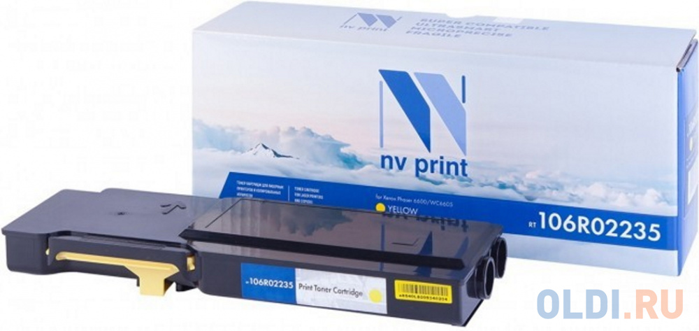 Картридж NV-Print 106R02235 для Xerox Phaser 6600/WorkCentre 6605 желтый 6000стр картридж nv print mx 36gtca для для xerox phaser 6700 12000стр пурпурный