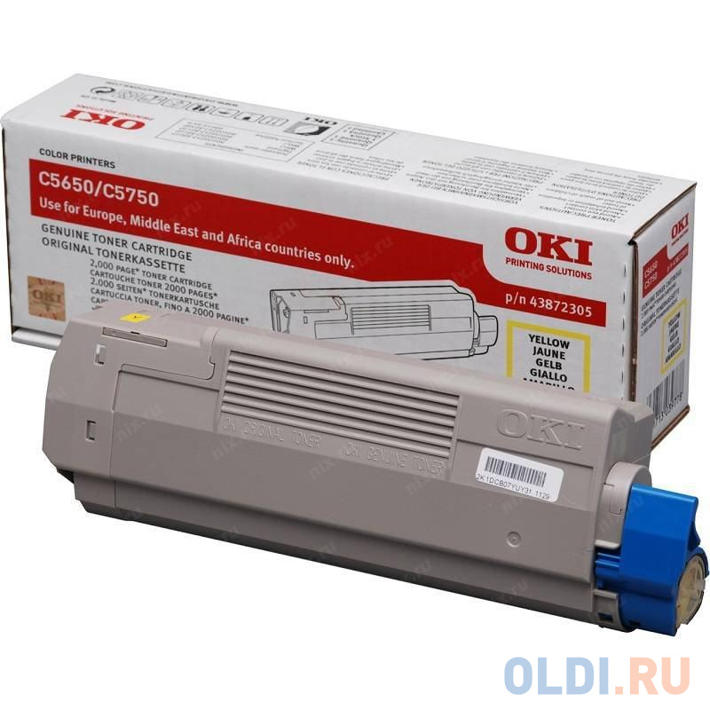 

Тонер-картридж Oki C5650/5750 2K (yellow), Желтый