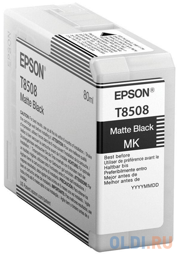 Картридж Epson C13T850800 для Epson SureColor SC-P800 черный матовый картридж epson c13t850200 для epson surecolor sc p800 голубой