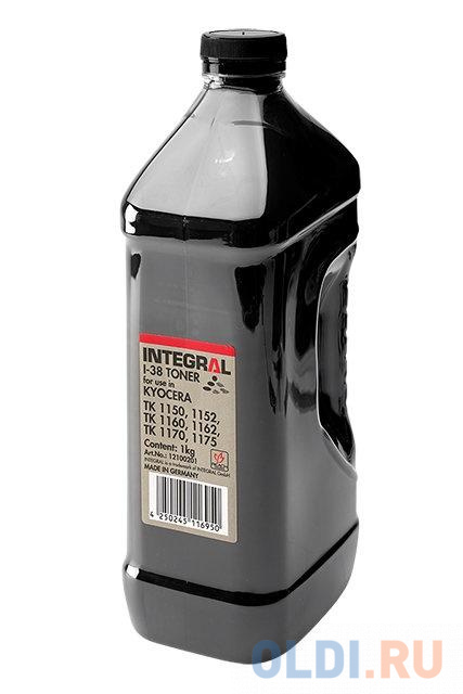 

INTEGRAL Тонер TK1150,1160,1170 для Kyocera, 1 кг (12100201), Черный