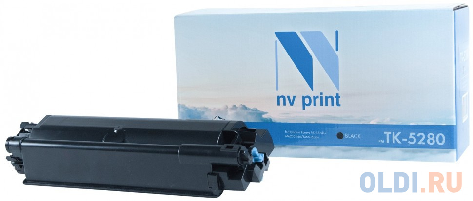 Картридж лазерный NV PRINT (NV-TK-5280Bk) для Kyocera Ecosys P6235/M6235/M6635, черный, ресурс 13000 страниц, NV-TK-5280BK картридж kyocera tk5280 ecosys p6235 11k magenta superfine