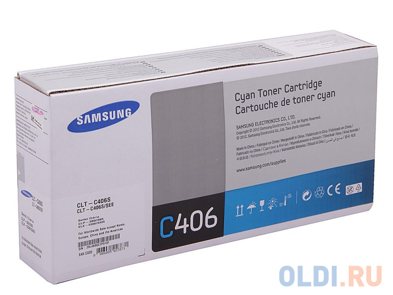 

Картридж Samsung CLT-C406S CLT-C406S 1000стр Голубой