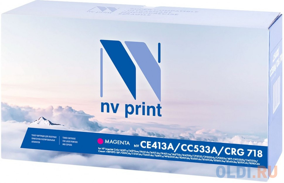 Картридж NV-Print NV-CE413A/CC533A/718M 2800стр Пурпурный NV-CE413A/CC533A/718M NV-CE413A/CC533A/718M - фото 1