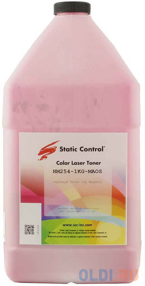 Тонер Static Control TRBUNIVCOL-1KGM пурпурный флакон 1000гр. для принтера Brother HL 3040/3070 тонер static control b3170 75b yos желтый флакон 75гр для принтера brother hl 3170
