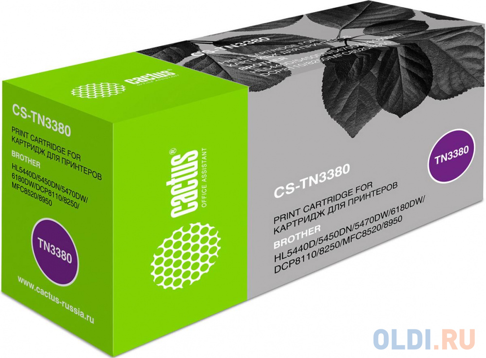 

Тонер-картридж Cactus CS-TN3380 для принтеров Brother HL5440D/5450DN/5470DW/6180DW черный 8000стр