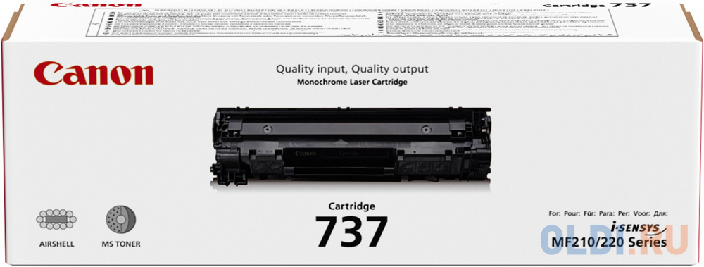 Картридж лазерный Canon 737 9435B002 черный (2400стр.) для Canon i-Sensys MF211/212/216/217/226/229 - фото 2