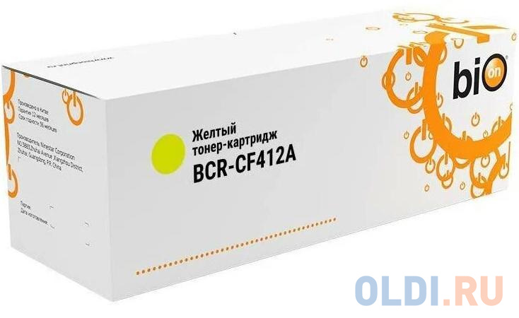 Bion CF412A Тонер-картридж для HP Color Laserjet Pro M452(dw/dn/nw), MFP M477(fdn/fnw/dw) (2'300 стр.) Желтый