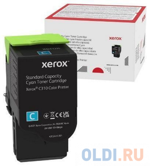 Тонер-картридж XEROX C310 голубой 2K (006R04361) тонер картридж xerox 006r01741 34000стр желтый