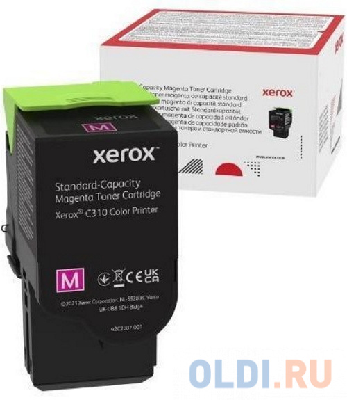 Тонер-картридж XEROX C310 пурпурный 2K (006R04362) тонер картридж xerox 006r04398 2500стр желтый