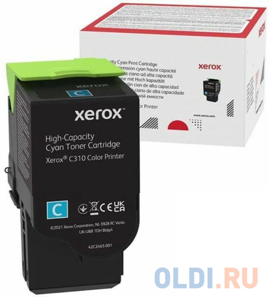 Тонер-картридж XEROX C310 голубой 5,5K (006R04369) картридж nv print tn 241t 1400стр голубой