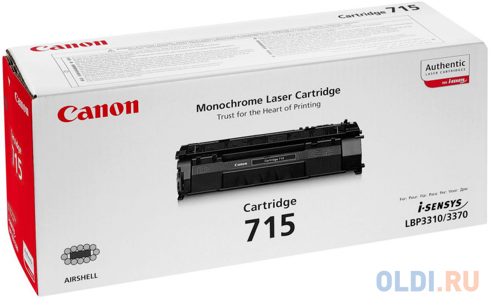 

Картридж Canon 715 3000стр Черный