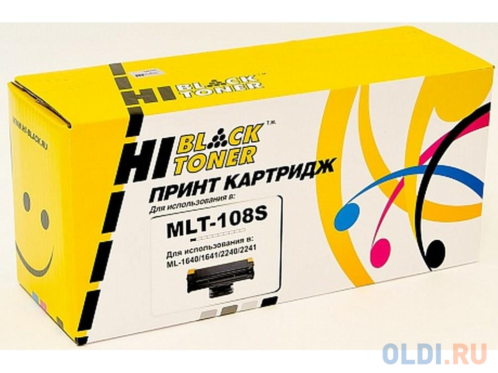 Картридж Hi-Black для Samsung MLT-108S ML1640/1641/2240/2241Black черный с чипом 1500стр - фото 1