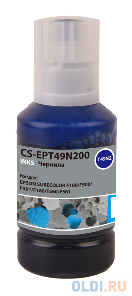 

Чернила Cactus CS-EPT49N200 голубой 140мл для Epson SureColor SC-F100/F500