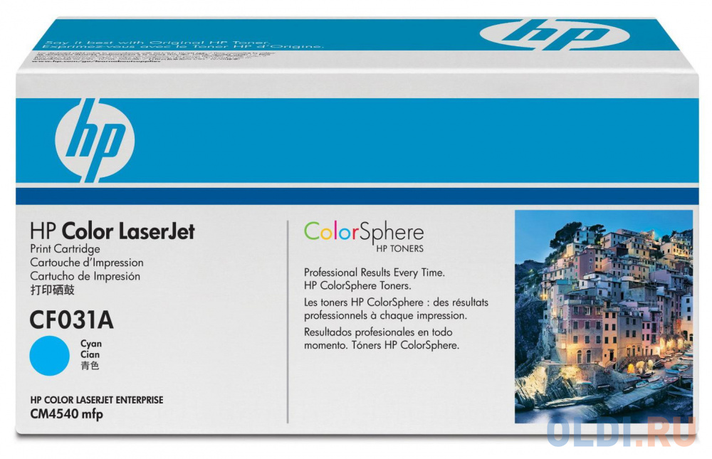 Картридж HP 646a CF031AC для LaserJet Enterprise CM4540 12500стр голубой