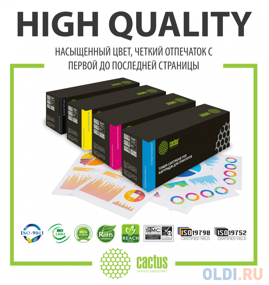 Картридж лазерный Cactus CS-W2211A голубой (1250стр.) для HP M255/MFP M282/M283 фото