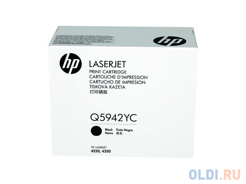 Картридж HP Q5942YC №42 для HP LaserJet 4250/4350 черный 10000стр картридж hp q5942yc 42 для hp laserjet 4250 4350 10000стр