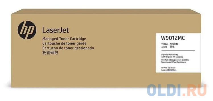 

HP W9012MC Yellow Managed Original LaserJet Toner Cartridge, Желтый