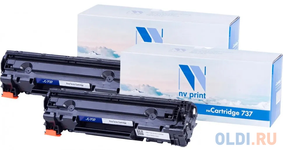 Набор картриджей NV-Print NV-737-SET2 2400стр Черный картридж nv print cf210x cf210x 2400стр