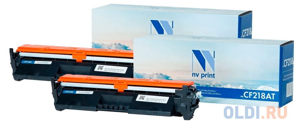 Набор картриджей NV-Print NV-CF218AT-SET2 1400стр Черный блок фотобарабана nvp совместимый nv cf219a без чипа для hp laserjet pro m132a m132fn m132fw m132nw m104a m104w 12000k