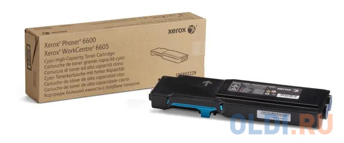 Тонер-картридж Xerox 106R02229 6000стр Голубой