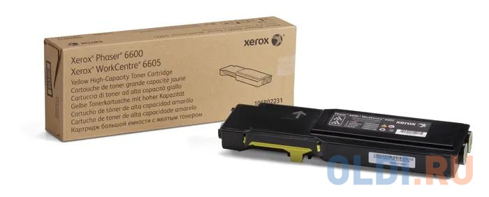 Тонер-картридж Xerox 106R02231 6000стр Желтый