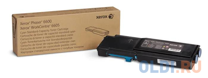 Тонер-картридж Xerox 106R02245 2000стр Голубой - фото 1