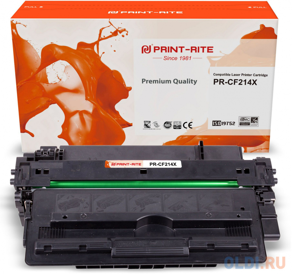 Картридж Print-Rite PR-CF214X 17500стр Черный картридж t2 cf214x для hp lj enterprise 700 m712dn 700 m725dn 17500стр tc h214x