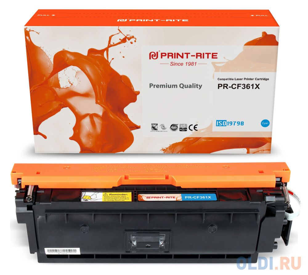 Картридж Print-Rite PR-CF361X 9500стр Голубой