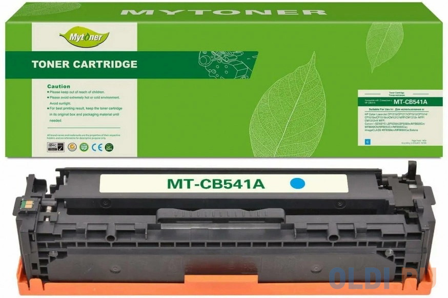 

Картридж MyToner, аналог HP CB541A/125A/Canon 716 синий 1.4k с чипом