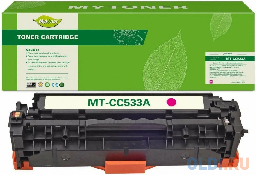 

Картридж MyToner, аналог HP CC533A/304A/Canon 718 красный 2.8k с чипом