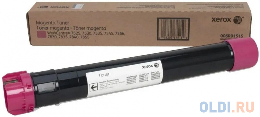 

Тонер картридж 006R01515 для Xerox WC 7525/7530/7535/7545/7556, пурпурный, 15000 стр