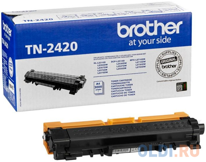 Тонер-картридж Brother TN-2420 3000стр Черный катридж лазерный brother tn421bk 3000стр для brother hl l8260 8360 dcp l8410 mfc l8690 8900 tn421bk