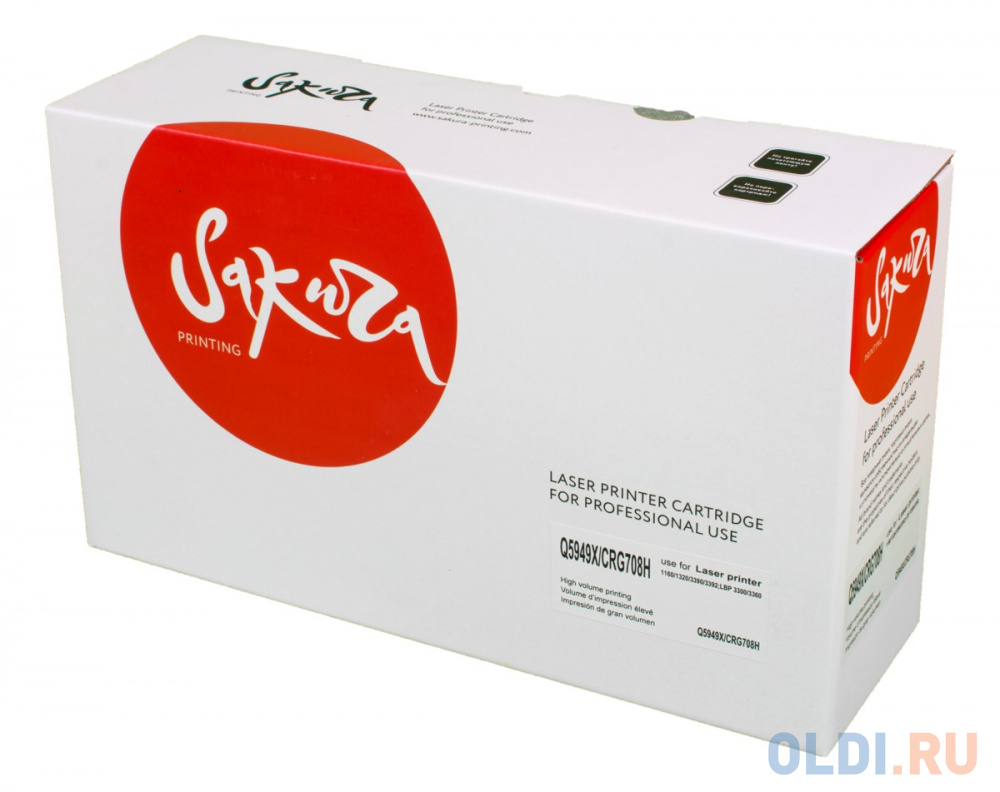 Картридж SAKURA Q5949X/CRG708H для HPLaserJet 1320/1320n/1320nw/1320t/1320tn/M3390mfp/M3392mfp, CANON LBP3300/3330/3360 черный 6000стр