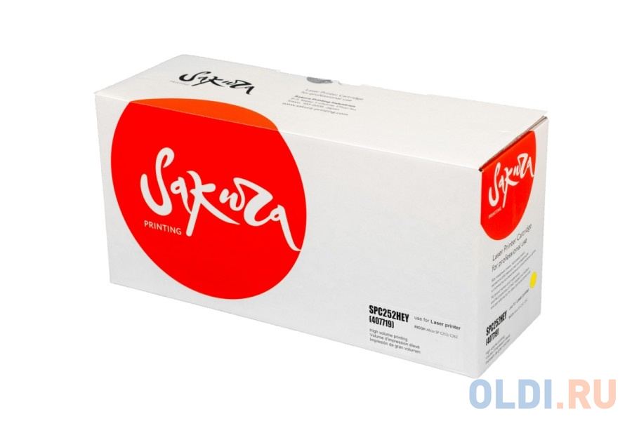 

Картридж Sakura SPC252HEY для Ricoh Aficio SPC252/SPC262, желтый, 6000 к.