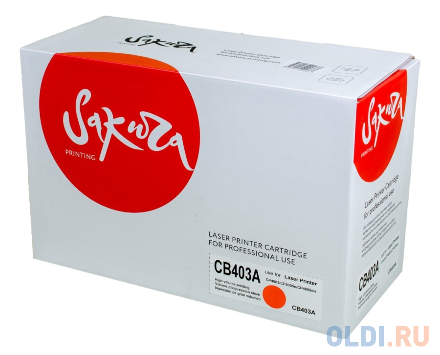 

Картридж Sakura CB403A (642A) для HP LJ CP4005/LJ CP4005n/LJ CP4005dn, пурпурный, 7500 к.