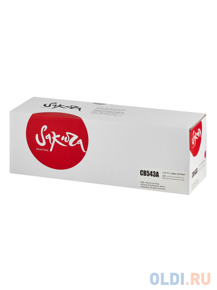 Картридж Sakura CB543A (125A) для HP LJ CM1312MFP/LJ CP1215/LJ CP1515/LJ CP1518, пурпурный, 1500 к.