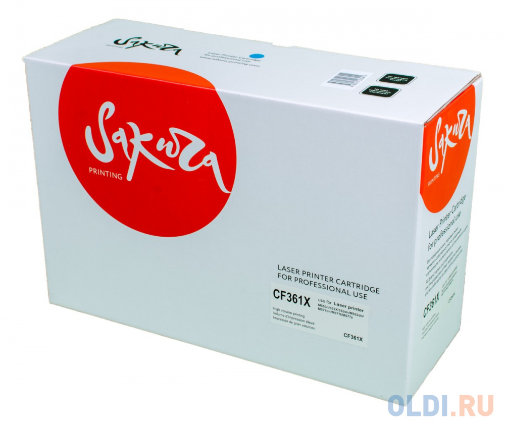 

Картридж Sakura CF361X (508X) для HP LJ EntM553n/LJ EntM553X/LJ EntM553dn/LJ EntM552dn, голубой, 9500 к.