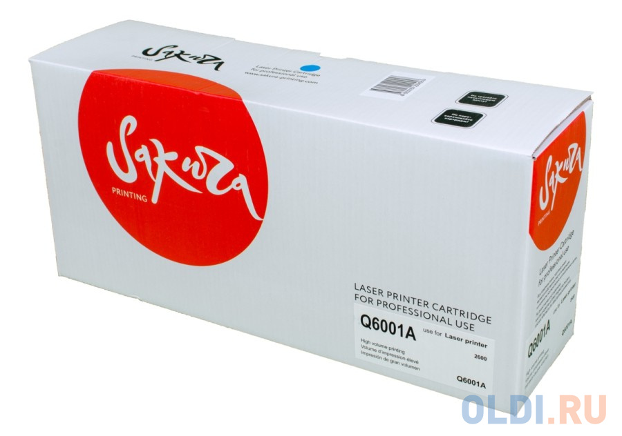 Картридж Sakura Q6001A (124A) для HP LJ 1600/LJ 2600n/LJ 2605/LJ 2605dn/LJ 2605dtn/CM1015MFP/CM1017MFP, голубой, 2000 к.